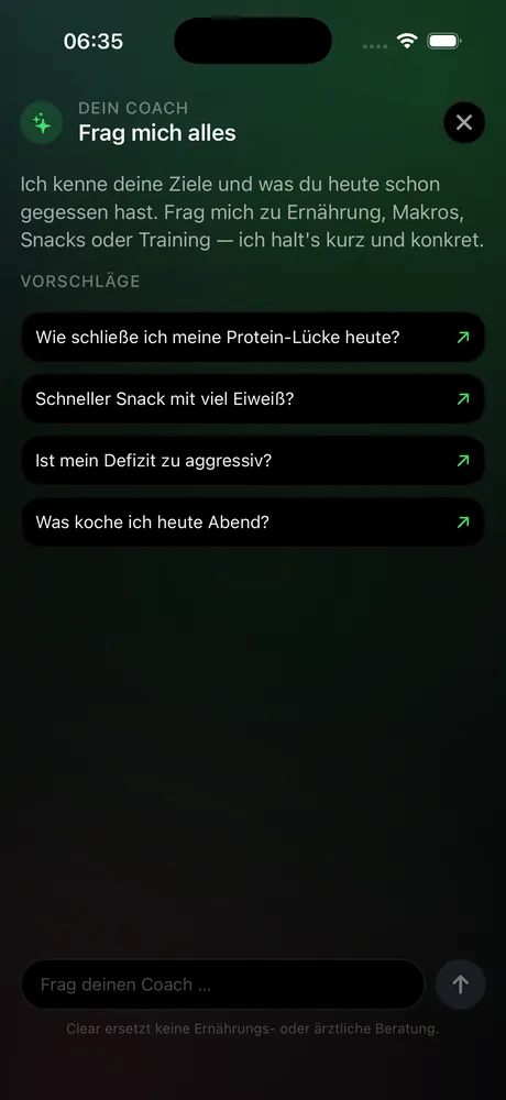 Clear Coach-Chat: Fragen zu Ernährung und Training
